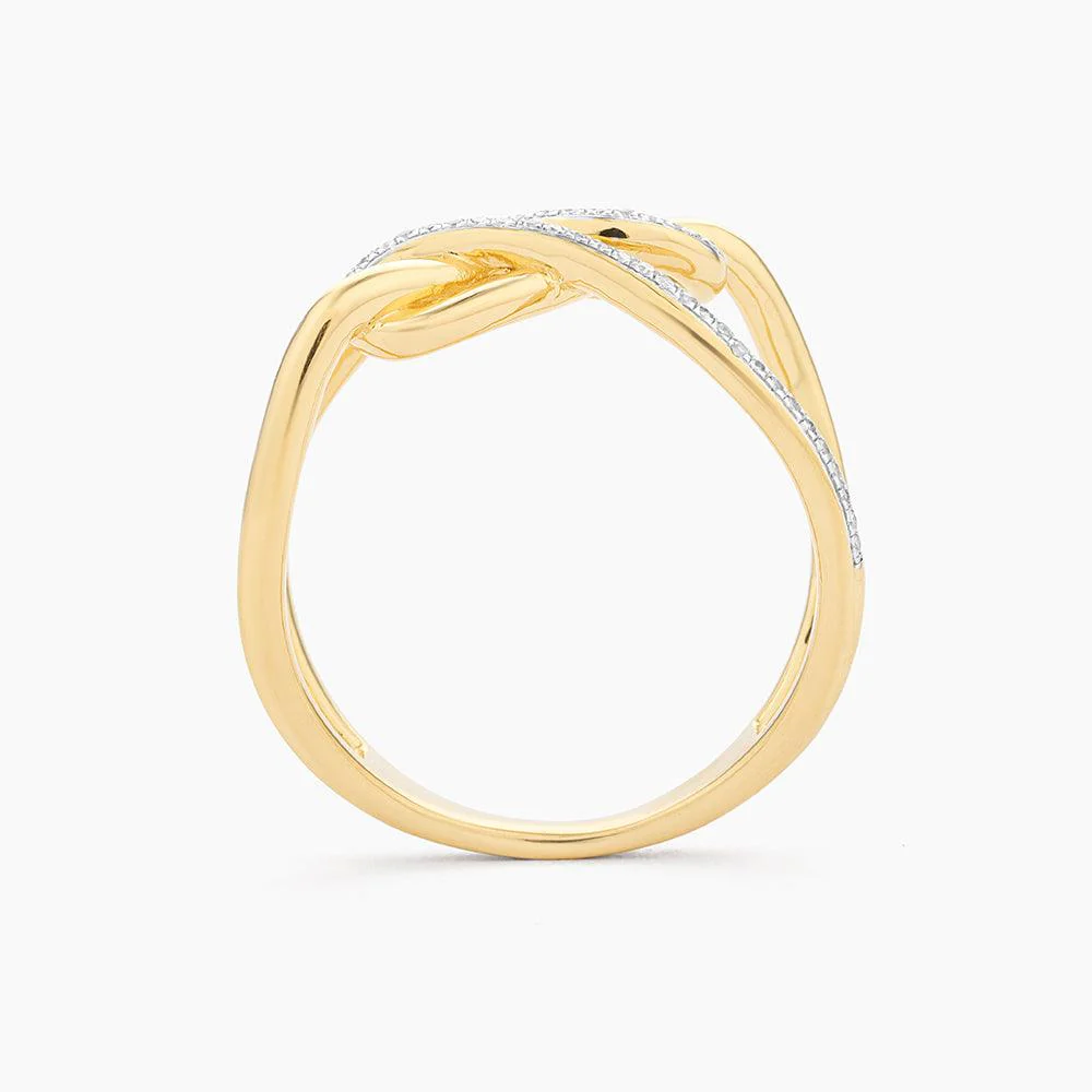 Ella Stein Tie The Knot Statement Ring in Yellow Gold - Size 6 - Image 2
