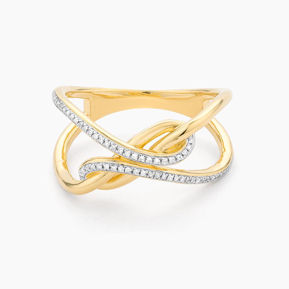 Ella Stein Tie The Knot Statement Ring in Yellow Gold - Size 6 - Image 4