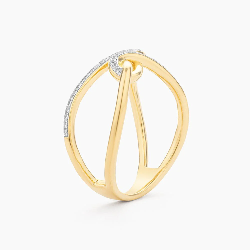 Ella Stein Tie The Knot Statement Ring in Yellow Gold - Size 8 - Image 3
