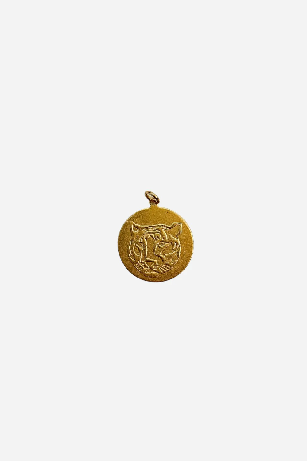 Farrah B Tiger Coin Charm in Gold