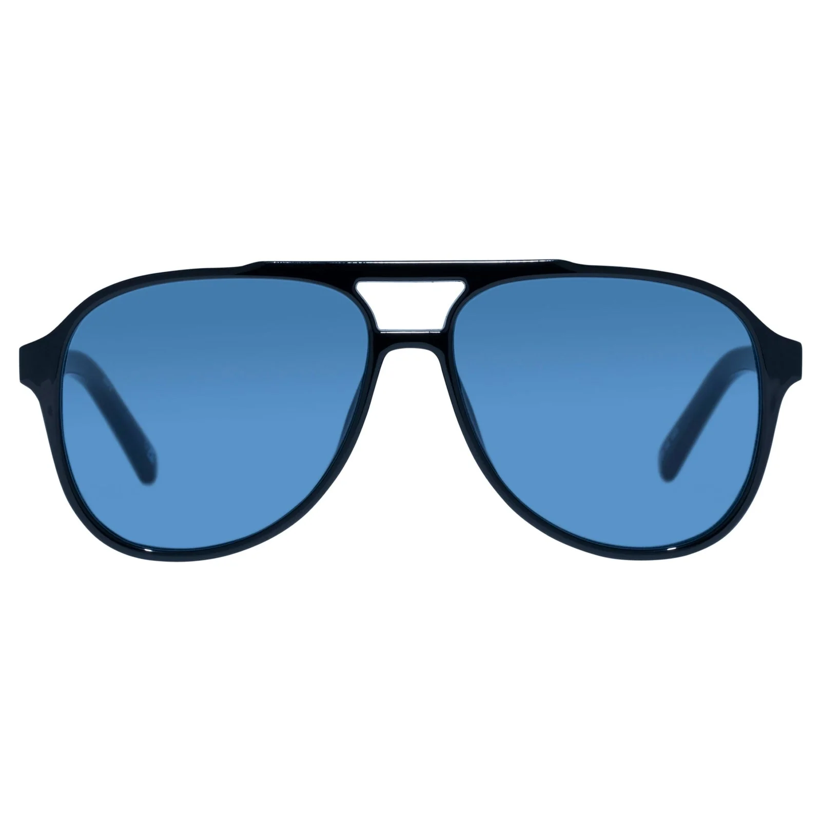 Le Specs Tragic Magic Sunglasses in Black and Navy Mono Lenses - Image 2