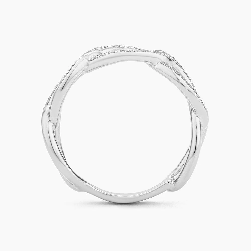 Ella Stein Triple Link Statement Ring in Sterling Silver - Size 6 - Image 2