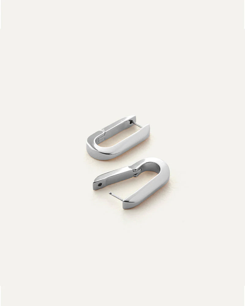 Jenny Bird U-Link Earrings in Sterling Silver - Image 2
