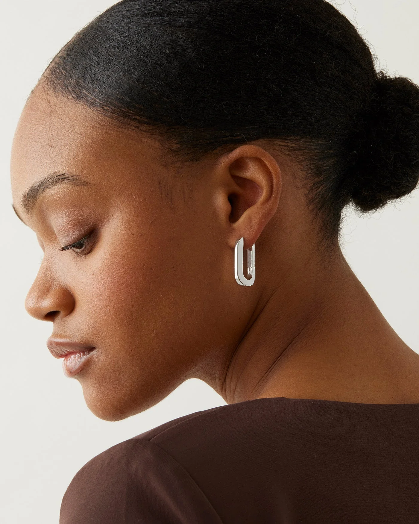 Jenny Bird U-Link Earrings in Sterling Silver - Image 3