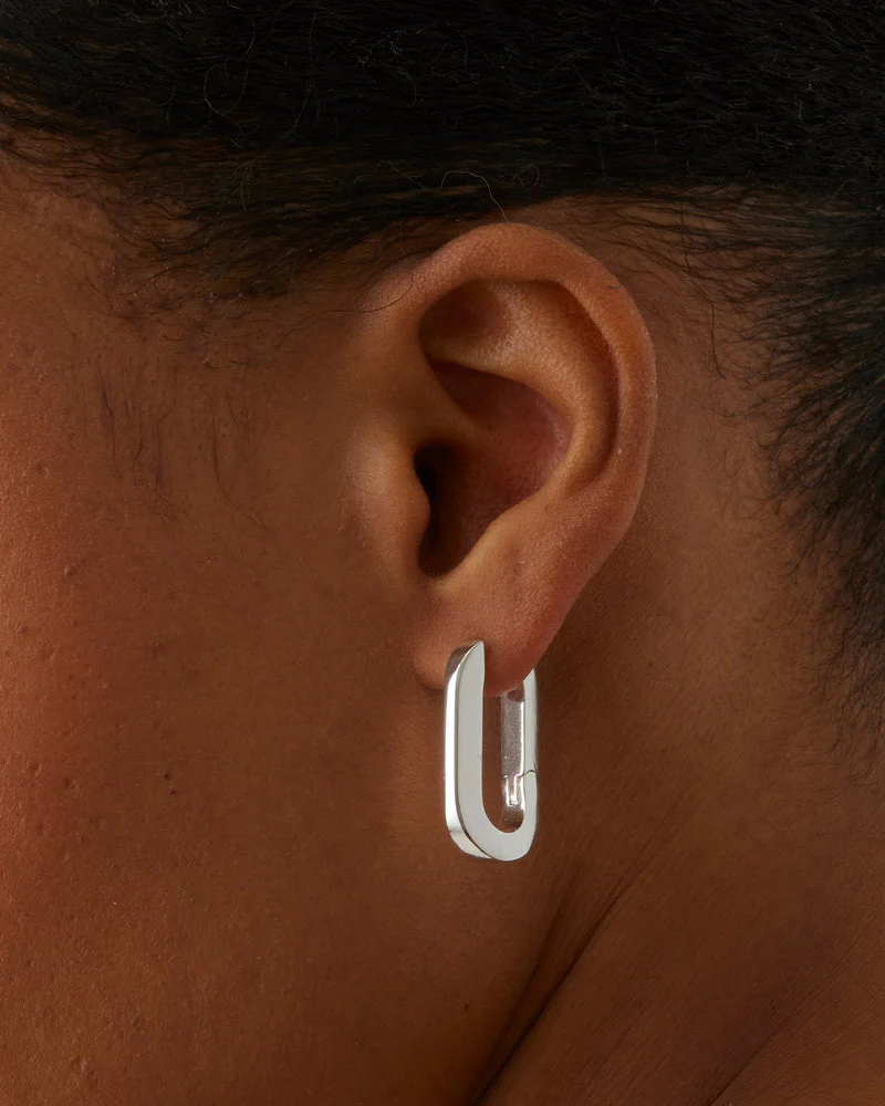 Jenny Bird U-Link Earrings in Sterling Silver - Image 4
