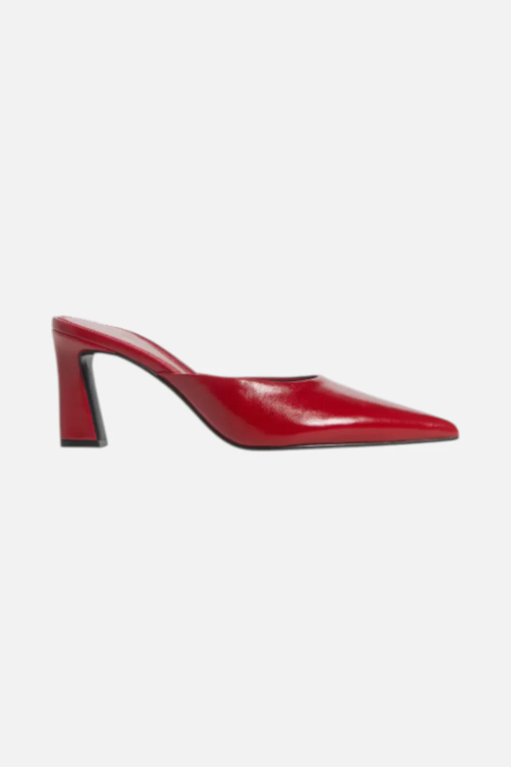 Jeffrey Campbell Women's Unamused Pointed Toe Mule in Cherry Red
