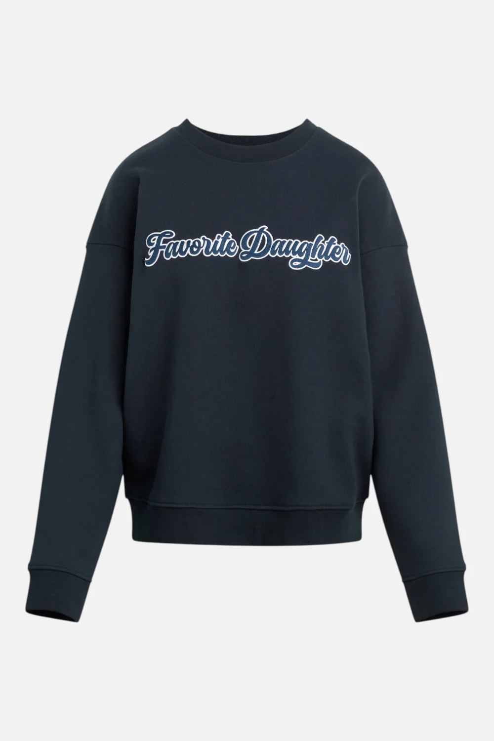 Favorite Daughter Varsity Embroidered Sweatshirt in Navy - Image 4