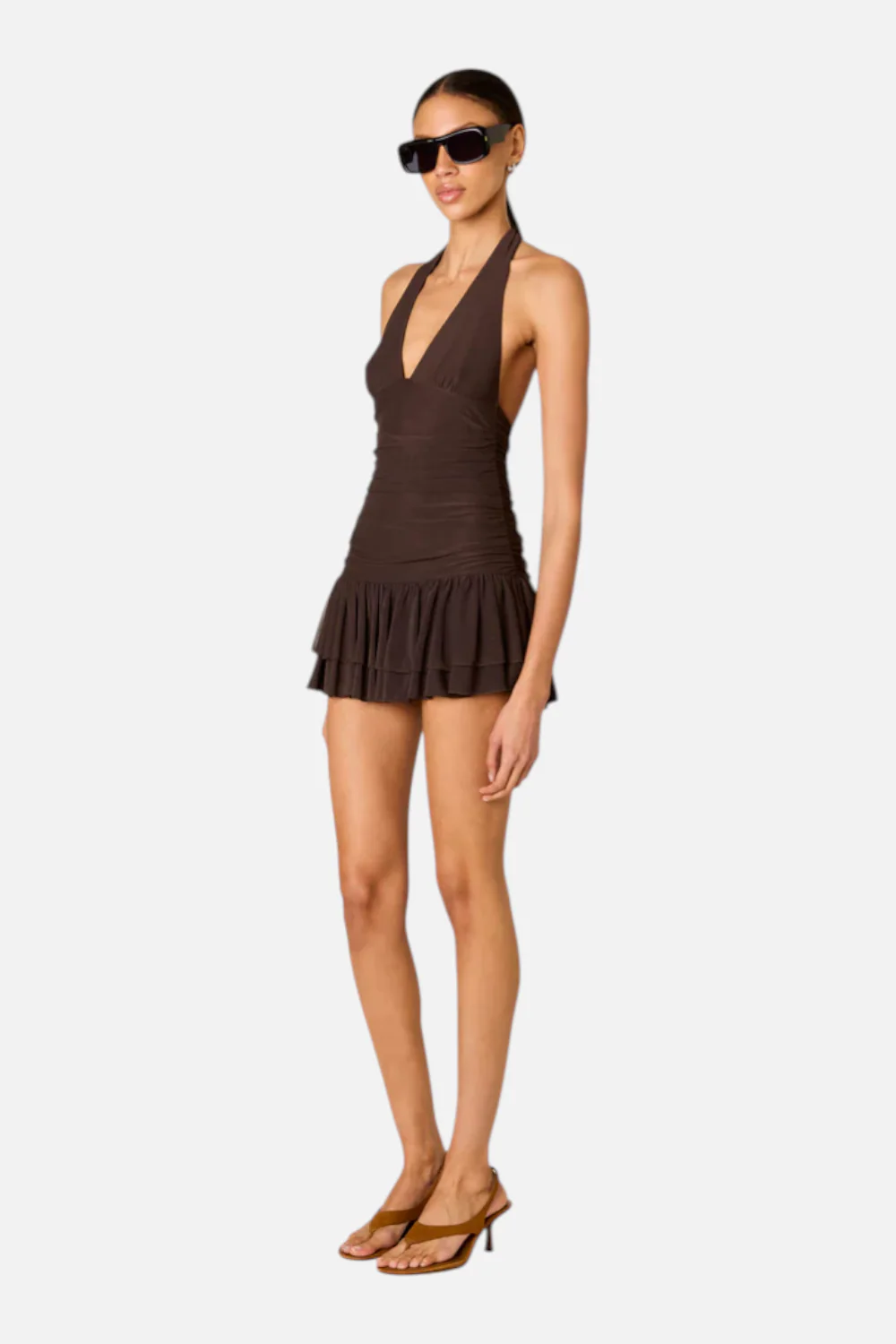 NIA Women's Vermont Dress in Coffee - Image 2