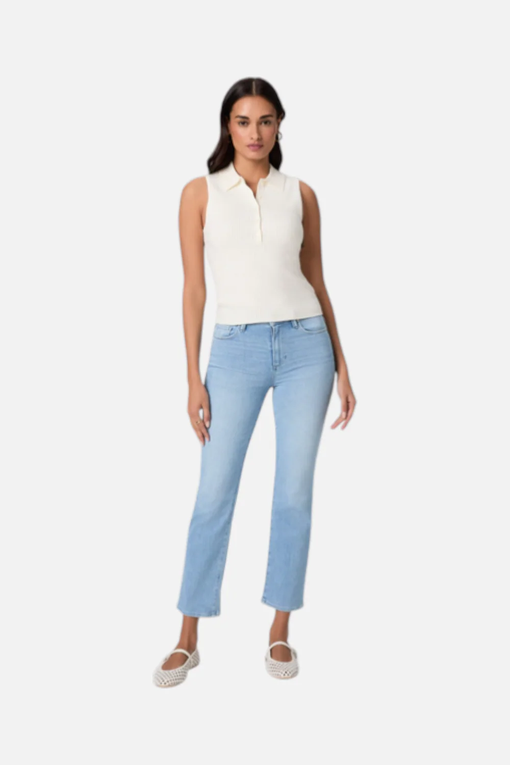 Paige Women's Vesta Top in Ivory