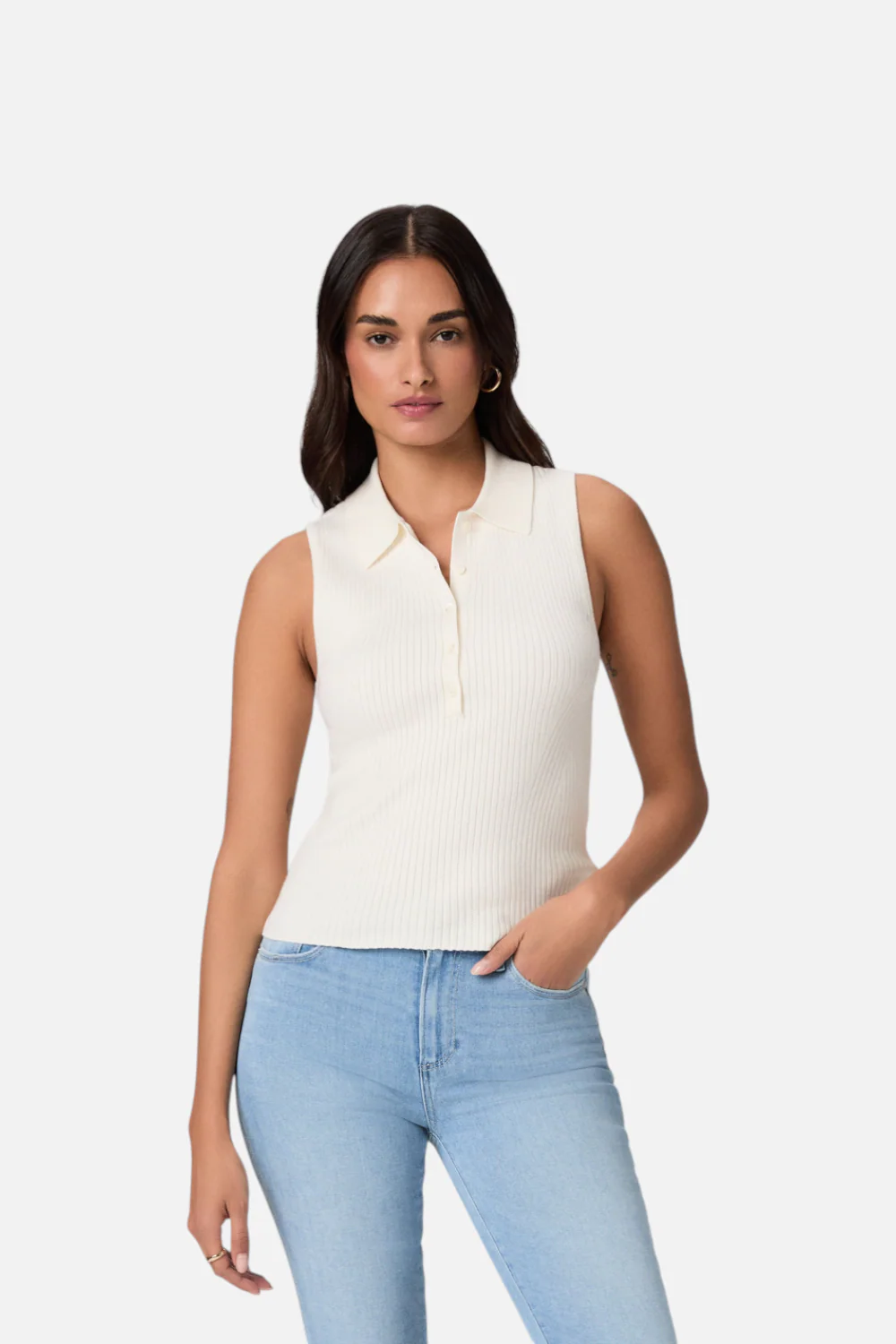 Paige Women's Vesta Top in Ivory - Image 2