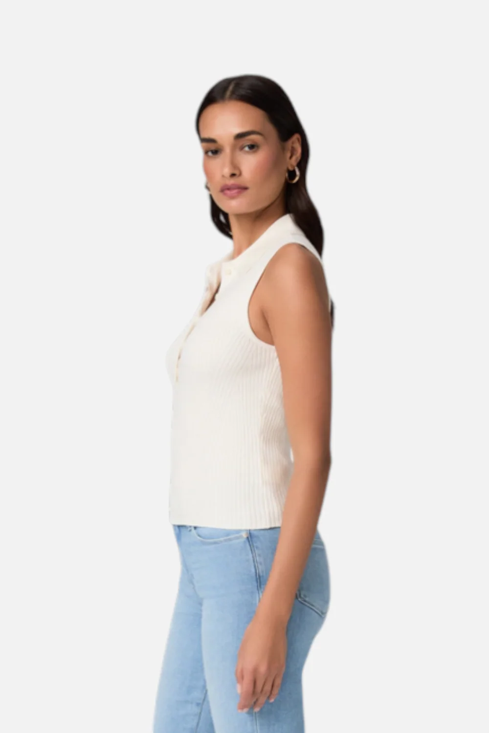 Paige Women's Vesta Top in Ivory - Image 3
