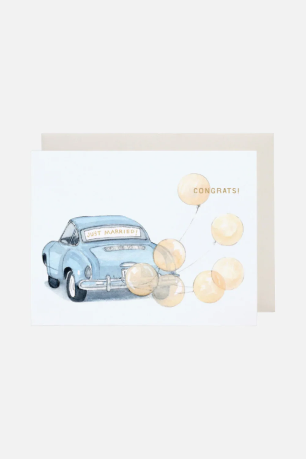 Vintage Car Wedding Greeting Card