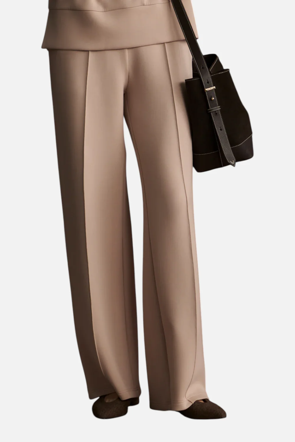 Varley Women's Wide Leg Pant 28" in Mushroom - Image 2