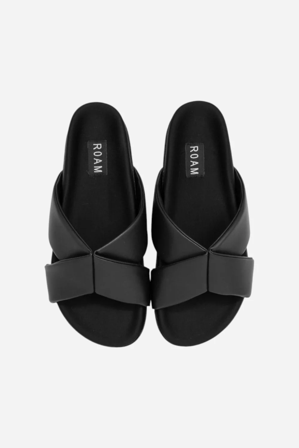 Roam Wing Sandals in Black Vegan Leather - Image 2