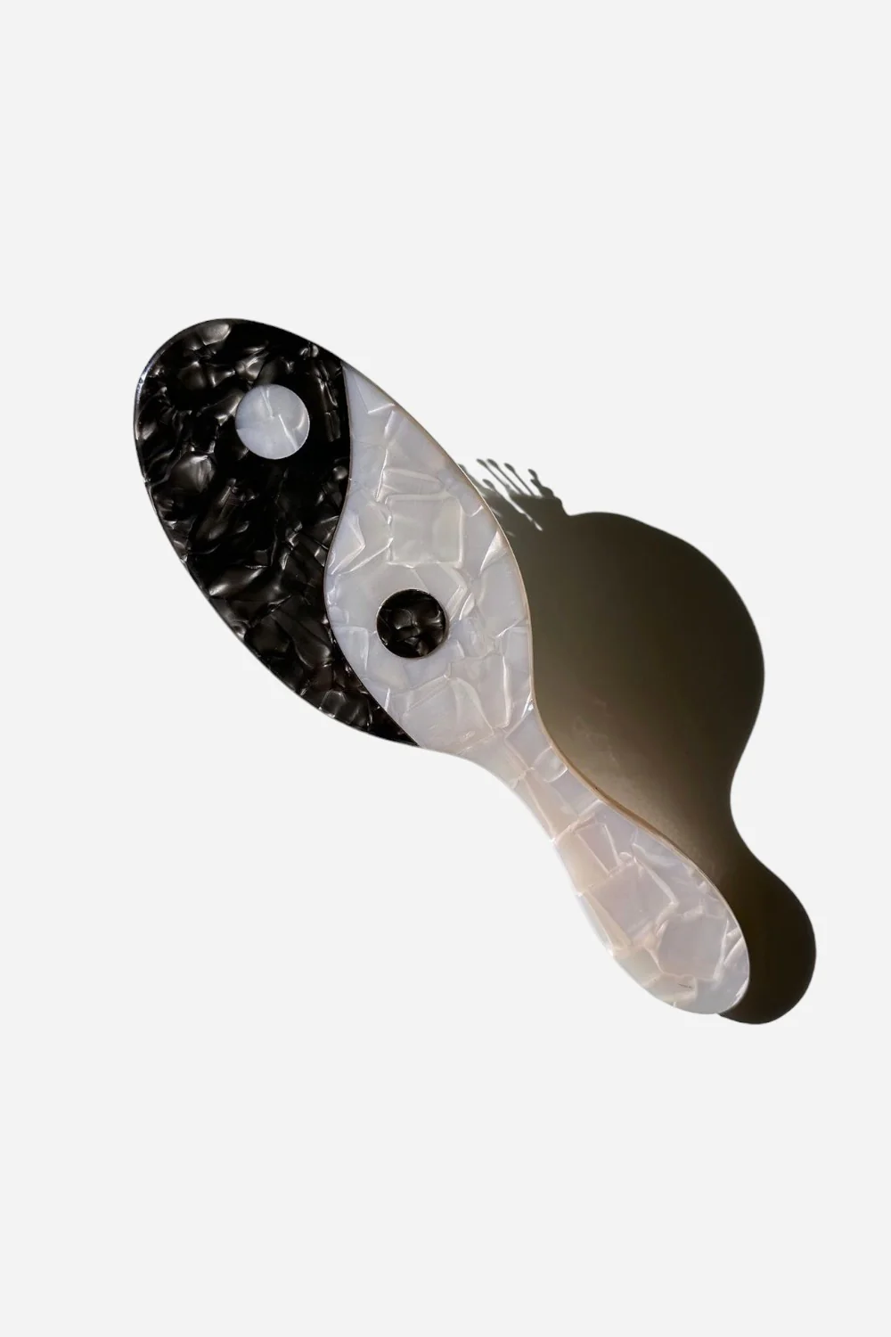 Solar Eclipse Hand-painted Yin Yang Acetate 2-1 Daily Hair Brush