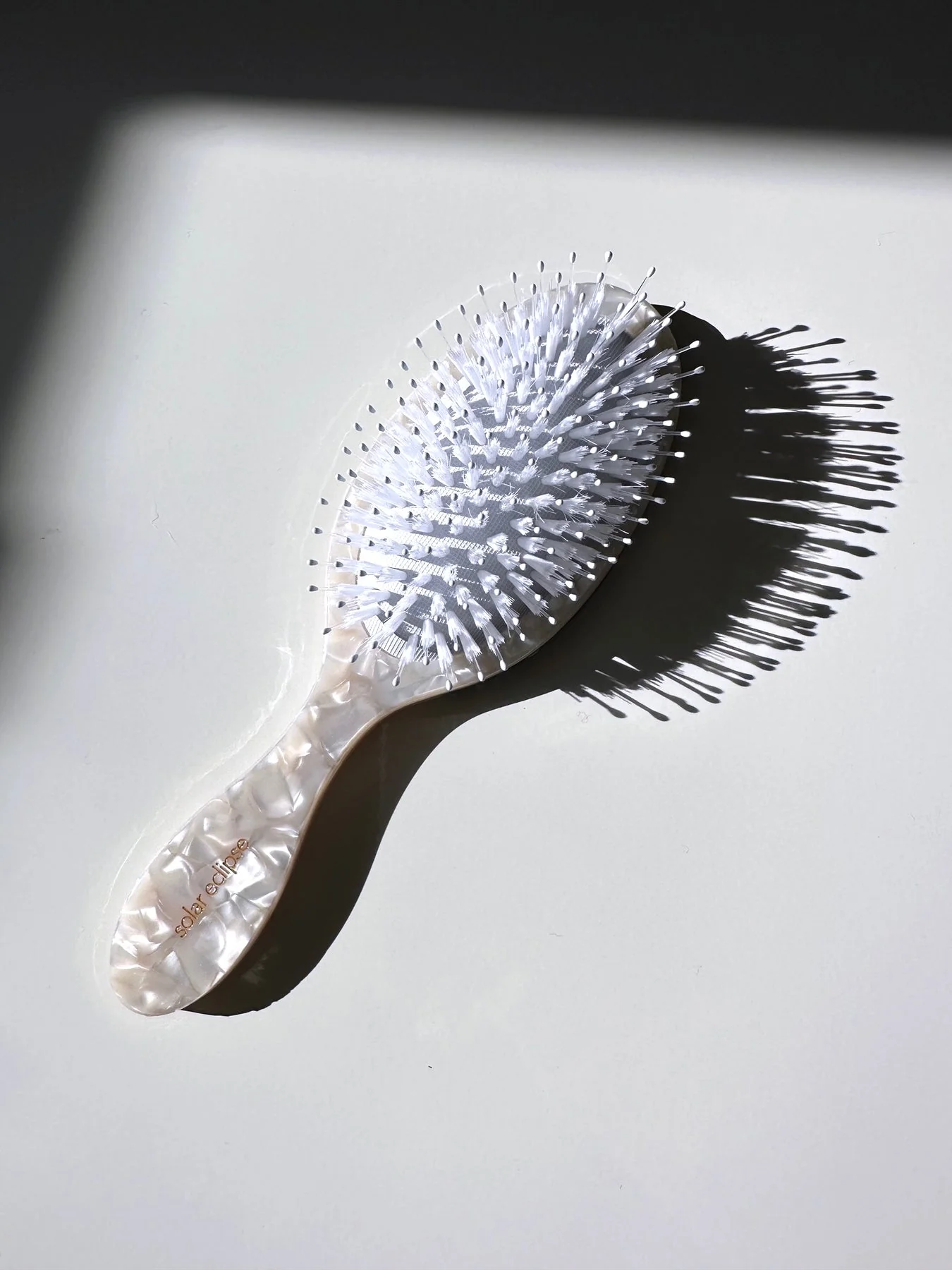 Solar Eclipse Hand-painted Yin Yang Acetate 2-1 Daily Hair Brush - Image 2